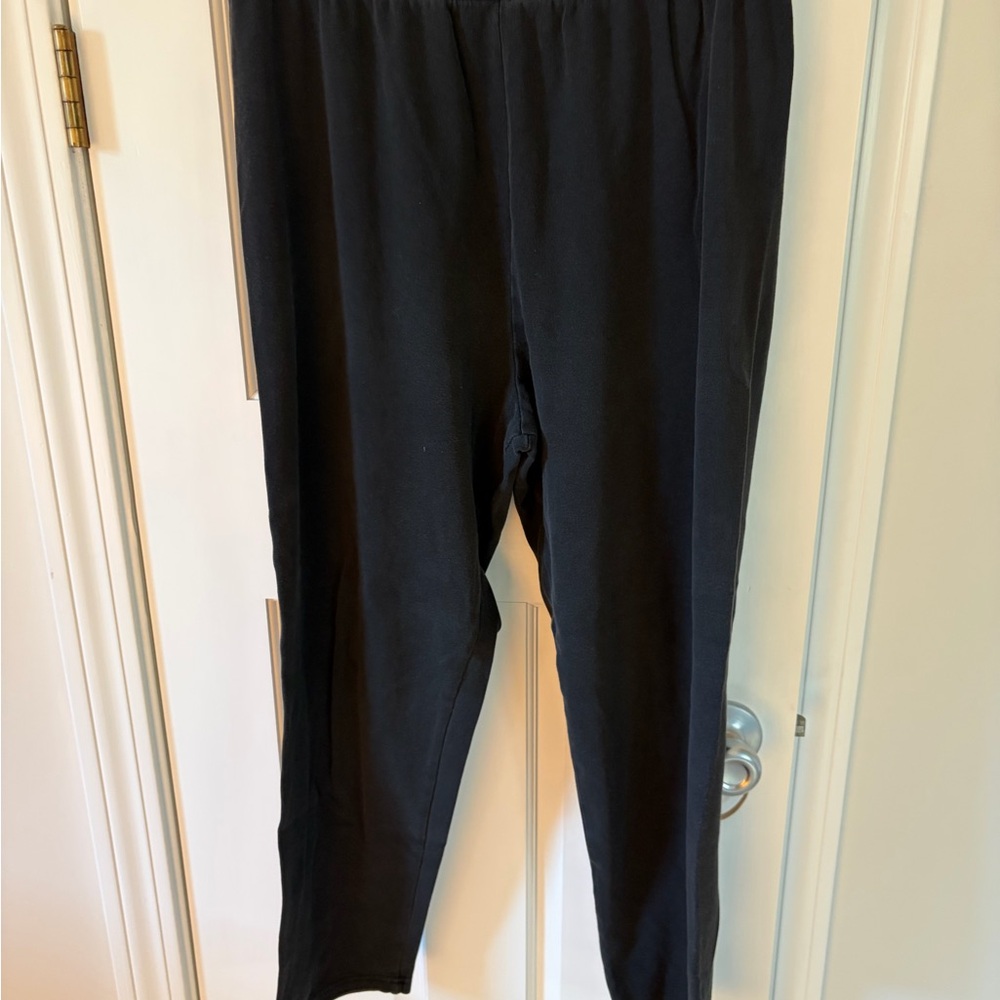 G.W. Sport Black Straight Leg Cotton Pants